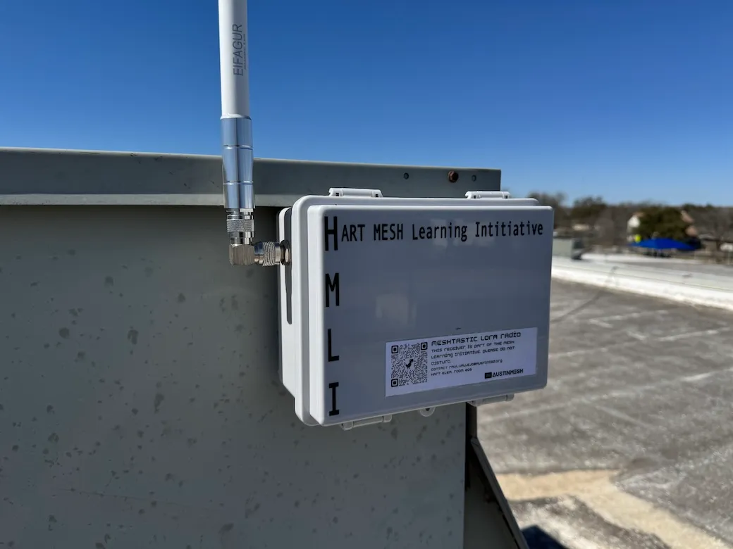 Mesh radio install for the AISD Hart Mesh Learning Initiative