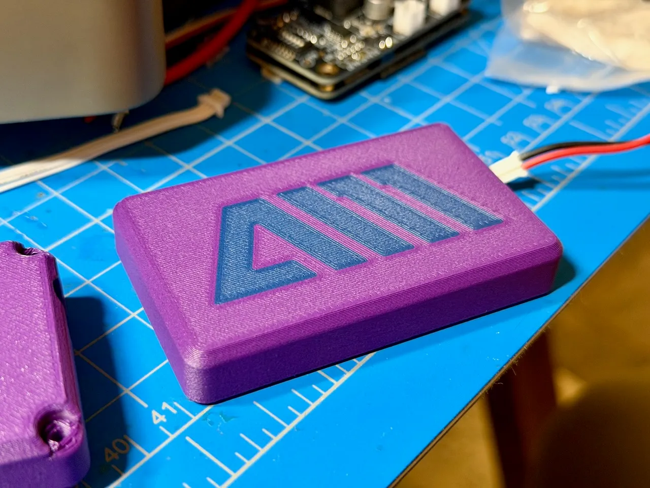 Purple case back before assembly