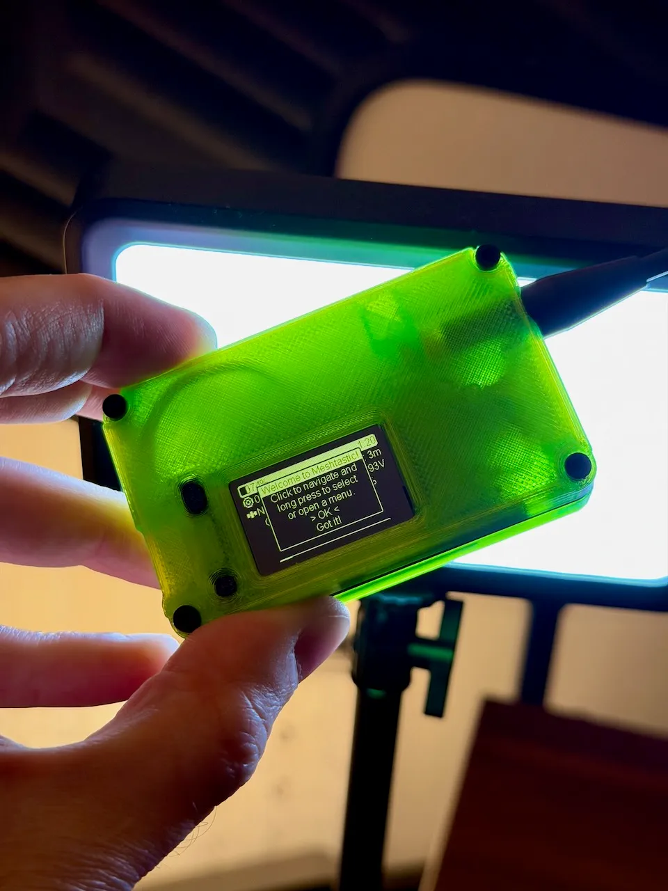 Transparent green case front
