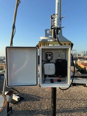 RF-filtered Meshtastic node installation at UT Austin